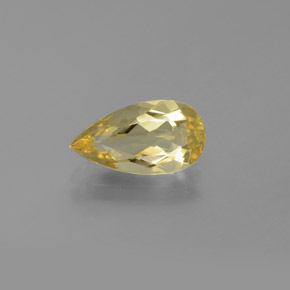 Berilo dourado amarelo natural 1,52ct, formato de pêra, VVS