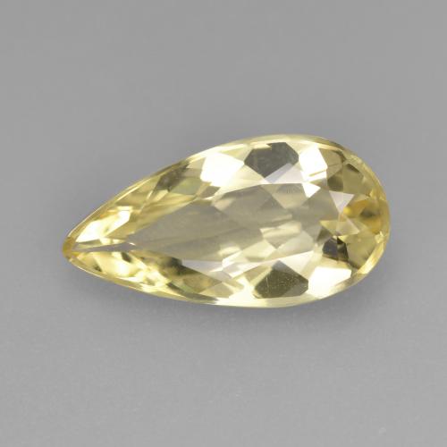 Berilo dourado amarelo natural 2,07ct, formato de pêra, VVS