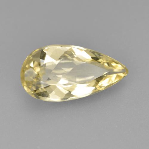 Berilo dourado amarelo natural 2,07ct, formato de pêra, VVS