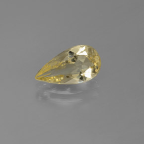 Berilo dourado amarelo natural 1,65ct, formato de pêra, VS