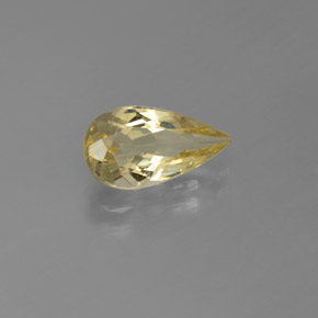 Berilo dourado amarelo natural 1,65ct, formato de pêra, VS