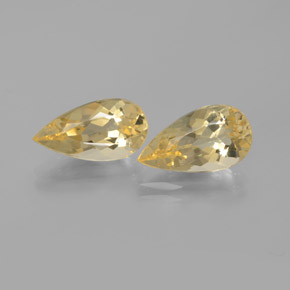 Pedras preciosas de berilo dourado amarelo natural de  ct, formato de pêra, VVS