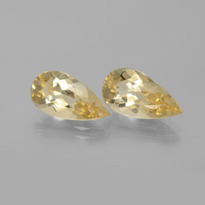 Pedras preciosas de berilo dourado amarelo natural de  ct, formato de pêra, VVS