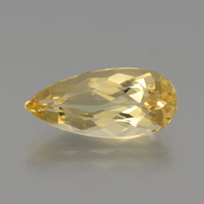 Berilo Dourado Amarelo Natural 4.99ct, Formato de pêra, VVS