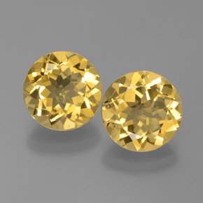 Pedras preciosas de berilo dourado amarelo natural de  ct, corte redondo, VVS-VS