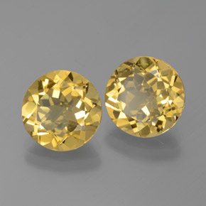 Pedras preciosas de berilo dourado amarelo natural de  ct, corte redondo, VVS-VS