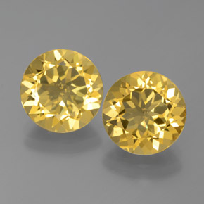 Pedras preciosas de berilo dourado amarelo natural de  ct, corte redondo, VVS-VS