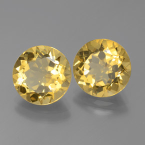 Pedras preciosas de berilo dourado amarelo natural de  ct, corte redondo, VVS-VS