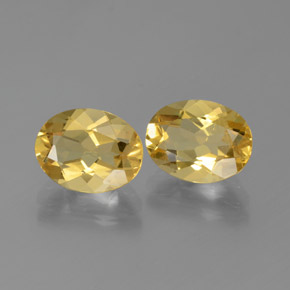 Pedras preciosas de Berilo Dourado Dourado médio natural de 3.41 ct, Corte Oval, VVS-VS