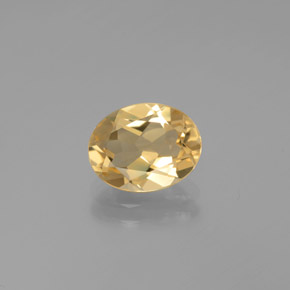 Berilo dourado amarelo natural 1,72ct, corte oval, VVS