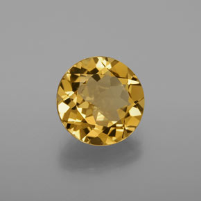 Berilo dourado amarelo natural 3,29ct, corte redondo, VVS-VS