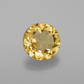 Berilo dourado amarelo natural 2,98ct, corte redondo, VS