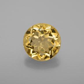 Berilo dourado amarelo natural 3,13ct, corte redondo, VVS-VS