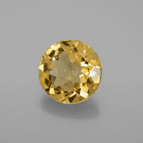 Berilo dourado amarelo natural 3,13ct, corte redondo, VVS-VS