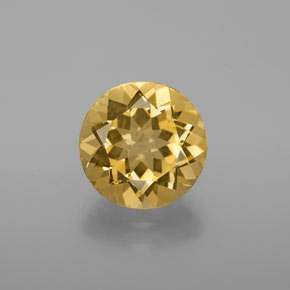Berilo dourado amarelo natural 3,44ct, corte redondo, VVS-VS