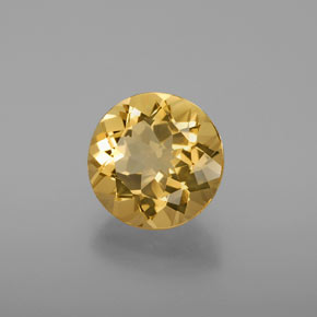 Berilo dourado amarelo natural 3,44ct, corte redondo, VVS-VS