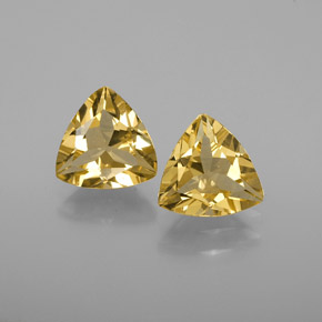 Pedras preciosas de berilo dourado amarelo natural de  ct, trillion, VVS-VS
