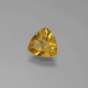 Berilo dourado amarelo natural 1,17ct, trillion, VS