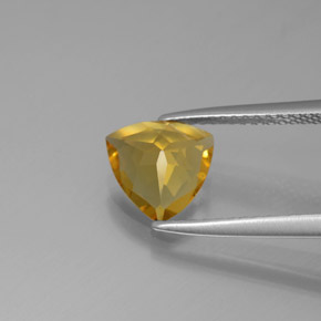 Berilo dourado amarelo natural 1,17ct, trillion, VS