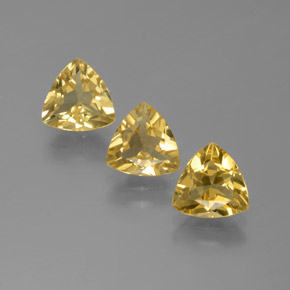 Pedras preciosas de berilo dourado amarelo natural de  ct, trillion, VVS-VS