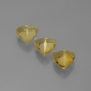 Pedras preciosas de berilo dourado amarelo natural de  ct, trillion, VVS-VS