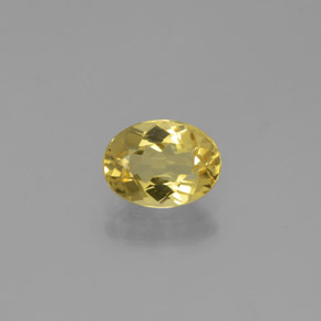 Berilo dourado amarelo natural 1,12ct, corte oval, VVS