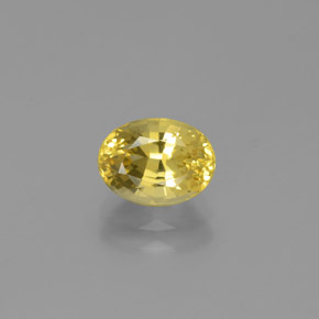 Berilo dourado amarelo natural 1,32ct, corte oval, VVS