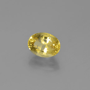 Berilo dourado amarelo natural 1,32ct, corte oval, VVS