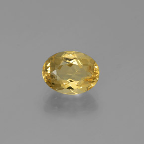 Berilo dourado amarelo natural 1,68ct, corte oval, VVS-VS