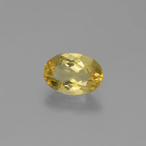 Berilo dourado amarelo natural 1,34ct, corte oval, VVS