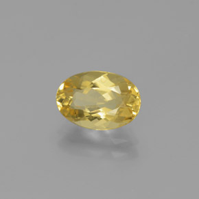 Berilo dourado amarelo natural 1,62ct, corte oval, VVS