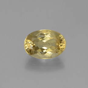 Berilo dourado amarelo natural 2,26ct, corte oval, VVS-VS