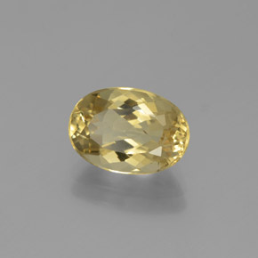 Berilo dourado amarelo natural 2,26ct, corte oval, VVS-VS