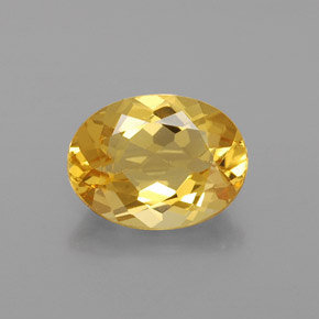 Berilo dourado amarelo natural 1,37ct, corte oval, VVS-VS