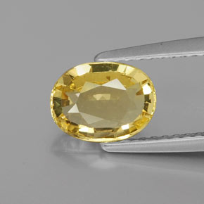 Berilo Dourado Amarelo Natural 1.23ct, Corte Oval, VVS