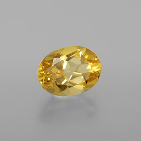 Berilo dourado amarelo natural 1,30ct, corte oval, VVS-VS