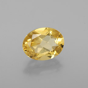 Berilo dourado amarelo natural 1,27ct, corte oval, VS