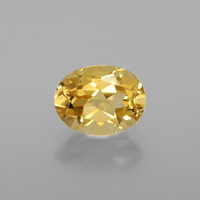 Berilo Dourado Amarelo Natural 1.24ct, Corte Oval, VVS
