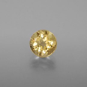 Berilo dourado amarelo natural 1,25ct, corte redondo, VS
