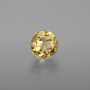 Berilo dourado amarelo natural 1,25ct, corte redondo, VS