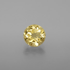 Berilo dourado amarelo natural 1,19ct, corte redondo, VS