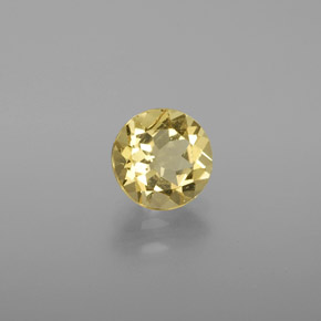 Berilo dourado amarelo natural 1,19ct, corte redondo, VS