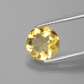 Berilo dourado amarelo natural 1,49ct, corte redondo, VVS-VS