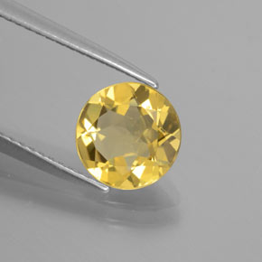 Berilo dourado amarelo natural 1,49ct, corte redondo, VVS-VS
