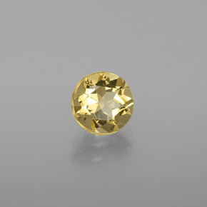 Berilo dourado amarelo natural 1,13ct, corte redondo, VVS-VS