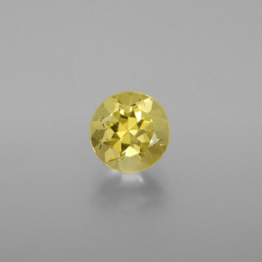 Berilo dourado amarelo natural 1,12ct, corte redondo, VVS-VS