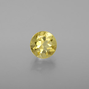 Berilo dourado amarelo natural 1,12ct, corte redondo, VVS-VS