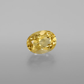 Berilo dourado amarelo natural 1,36ct, corte oval, VVS-VS