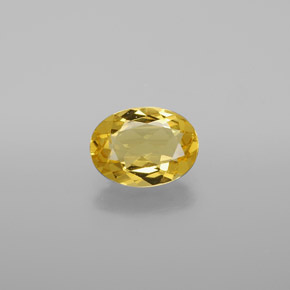 Berilo dourado amarelo natural 0,96ct, corte oval, VVS