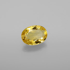 Berilo dourado amarelo natural 0,96ct, corte oval, VVS